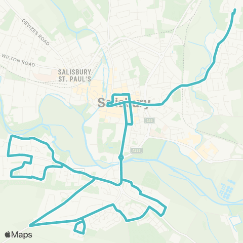 Salisbury Reds Blue Boar Row - Tesco map
