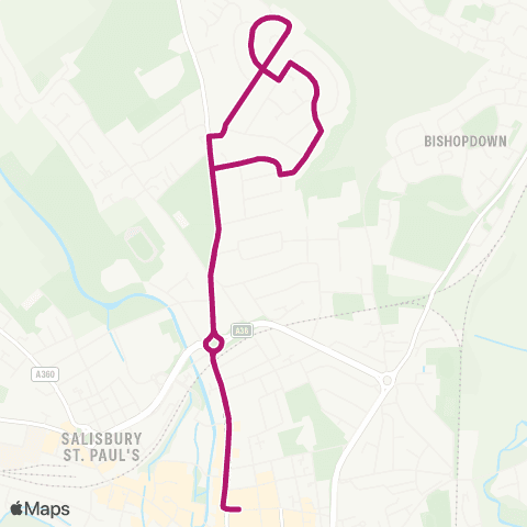 Salisbury Reds Castle Street - Endless Street map