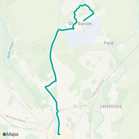 Salisbury Reds Partridge Way - Blue Boar Row map