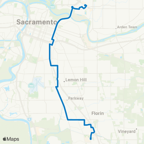 SacRT Franklin map