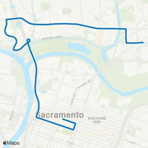 SacRT West El Camino map