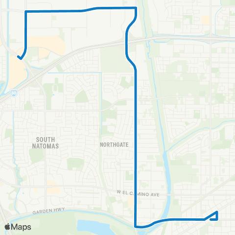 SacRT North Market Commuter map