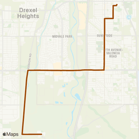 Sun Shuttle San Xavier map
