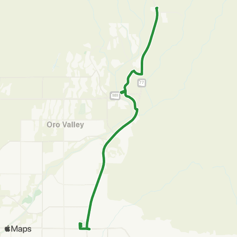 Sun Shuttle N. Oracle / Catalina map