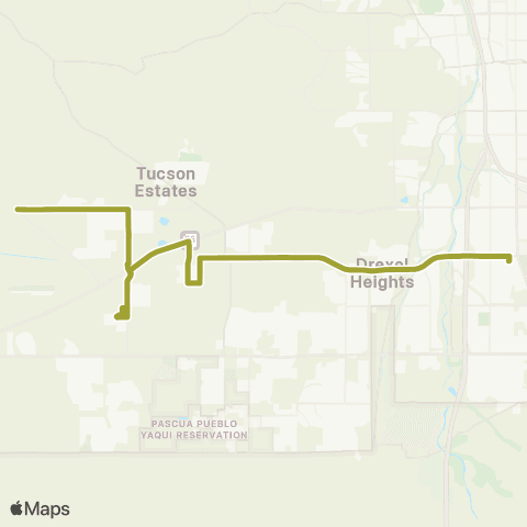 Sun Shuttle Tucson Estates / Valencia West map