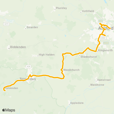 Stagecoach South East The Vine - Park Street map