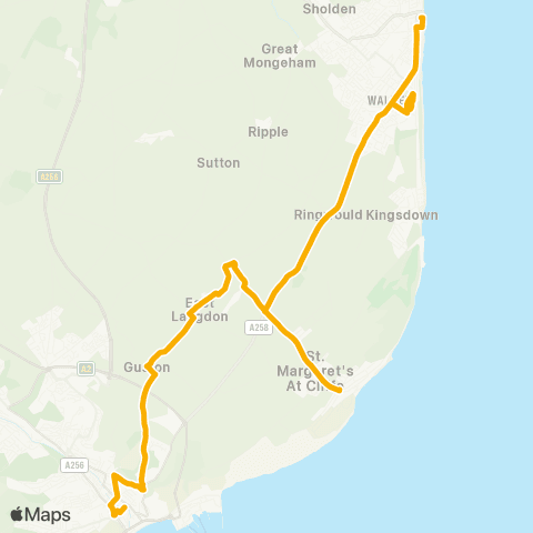 Stagecoach South East South Street - Pencester Road map