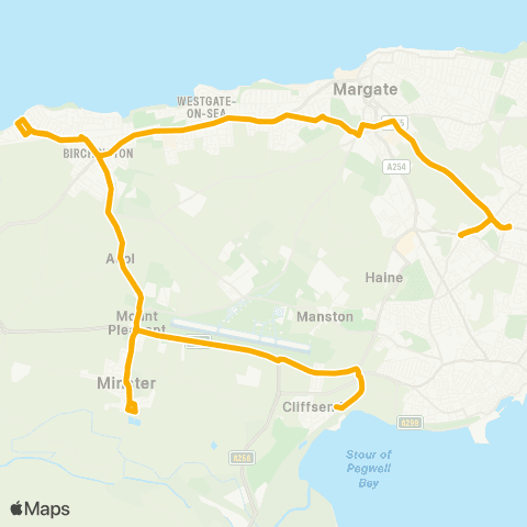 Stagecoach South East Dane Court School - Church map