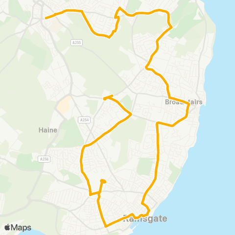 Stagecoach South East Ulster Road - St George's School map