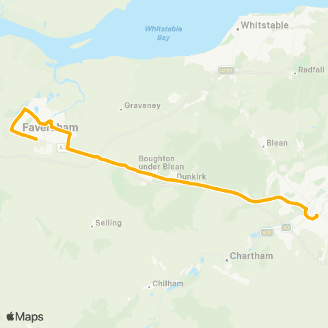 Stagecoach South East Foot of Beachy Head - Gildredge Road map