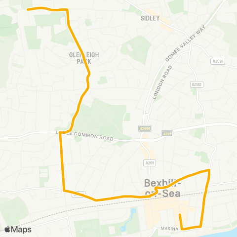 Stagecoach South East Greenways - The Harp map