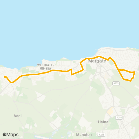 Stagecoach South East King Ethelbert School - Kent Road map