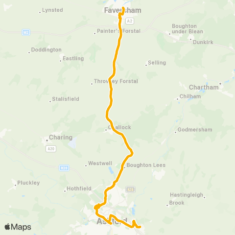 Stagecoach South East Park Street - Court Street map