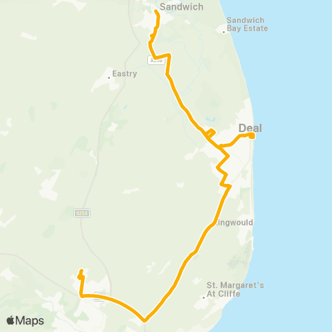 Stagecoach South East Pencester Road - Bay Hill map