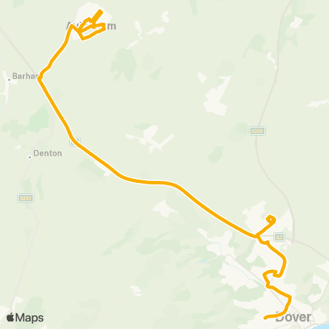 Stagecoach South East Baptist Church - Dover Boys' Grammar Sch map
