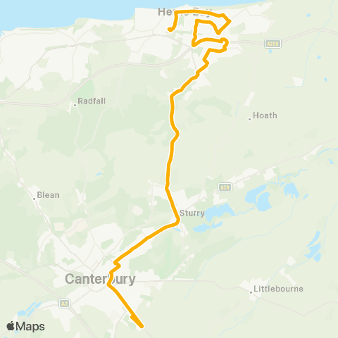 Stagecoach South East Railway Sta - Simon Langton Girls' Sch map