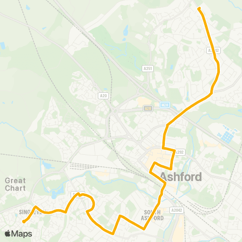 Stagecoach South East Bradbridge Green - Towers School map