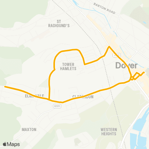 Stagecoach South East Pencester Road - Priory Street map