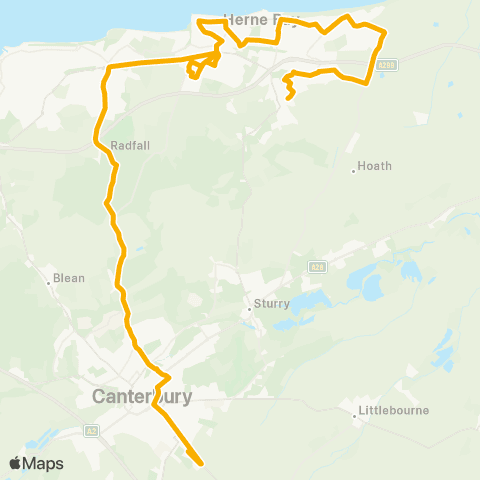 Stagecoach South East Streetfield - Simon Langton Girls' Sch map