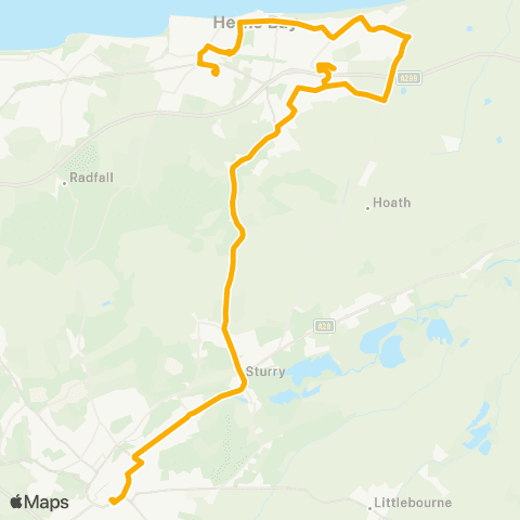 Stagecoach South East Herne Bay High School - Bus Station map