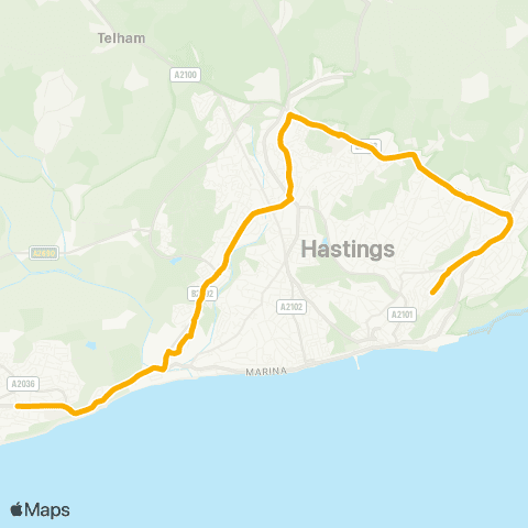 Stagecoach South East St Richard's College - Whitefriars Road map