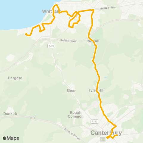 Stagecoach South East Barton Court School - Lucerne Drive East map