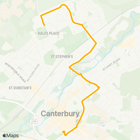 Stagecoach South East The Archbishop's School - Bus Station map