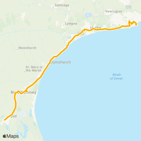 Stagecoach South East Camp - Marine Parade map