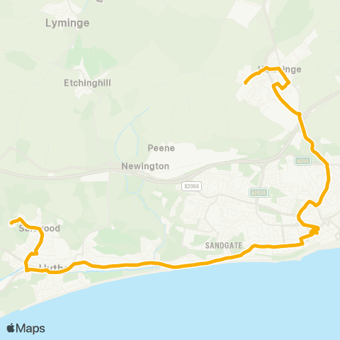 Stagecoach South East Battle of Britain Museum - Brockhill Pk Sch map