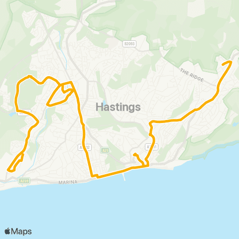 Stagecoach South East Tesco - Ivy Gardens map