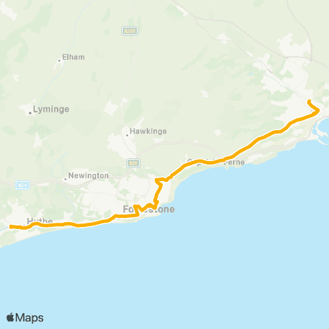 Stagecoach South East Hythe Light Railway Sta - Pencester Rd map