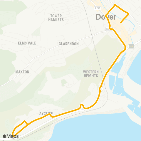 Stagecoach South East King Lear's Way - Pencester Road map