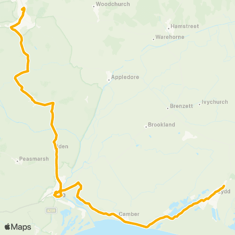 Stagecoach South East Homewood School Grounds - Police Station map