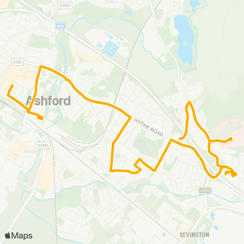 Stagecoach South East Ashford International Railway Sta - High Trees Close map