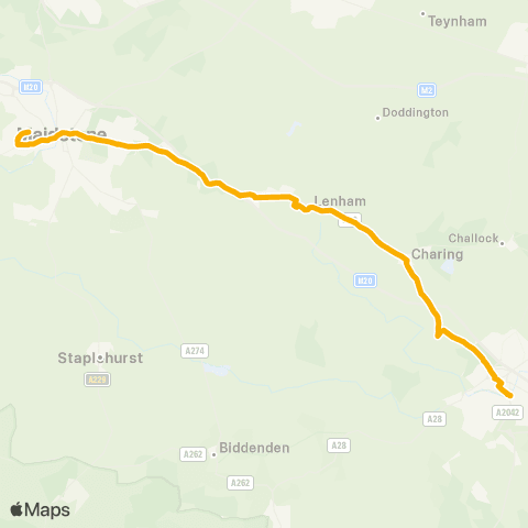 Stagecoach South East Earl St - Ashford International Railway Sta map