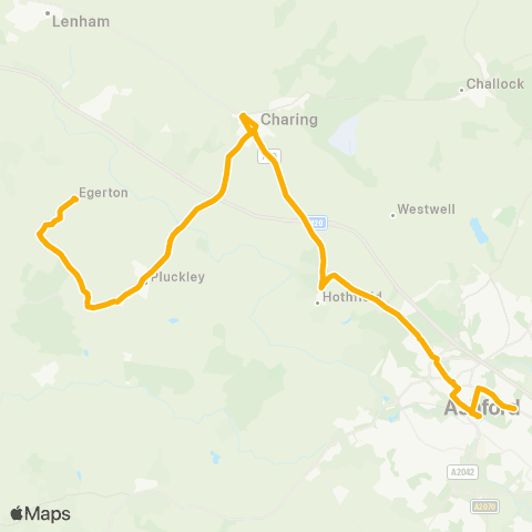 Stagecoach South East The Norton Knatchbull Sch - The George map