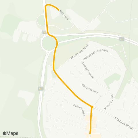Stagecoach South East Bramley Farm - Railway Station map
