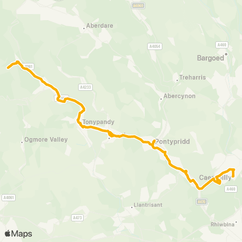 Stagecoach South Wales Caerphilly Interchange Stand 7 - Turning Circle map