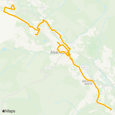 Stagecoach South Wales Heol Cradoc - Graig Avenue map