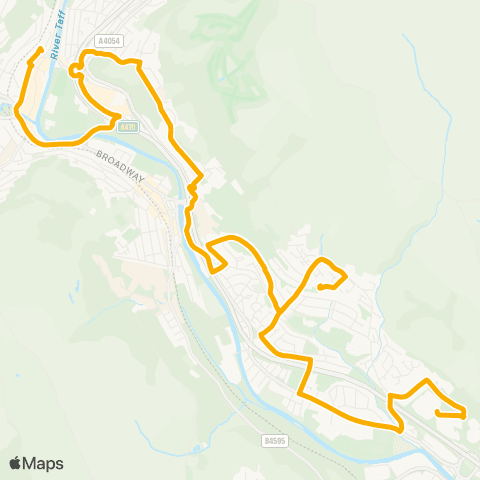 Stagecoach South Wales Pontypridd Bus Sta Stand 7 - Pontypridd Tesco map