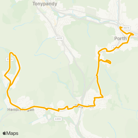 Stagecoach South Wales Porth Interchange Bay 1 - Senior Citizens Hall map