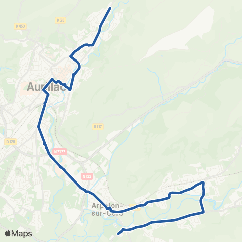 Stabus LP Cortat - Square - Cité du Pont map