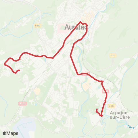 Stabus Cité d'Aron - Square Palais de justice - Ctre aquatique - Sistrières map