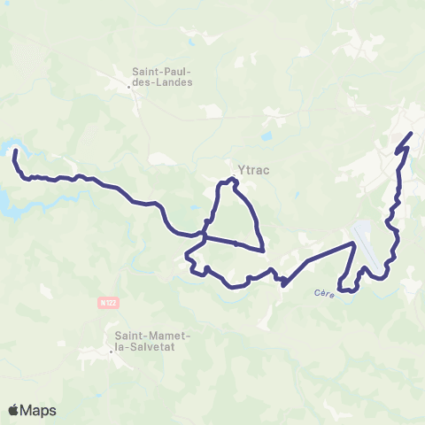 Stabus Sansac-Le Bex-Crespiat map
