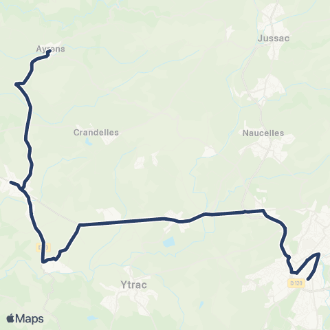 Stabus Ayrens-St Paul des Landes-Espinat map