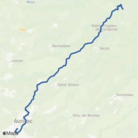 Stabus Route des Crêtes map