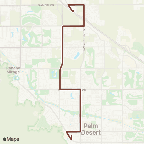 SunLine Route 14 map
