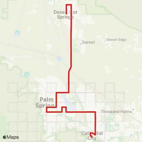 SunLine Route 2 map
