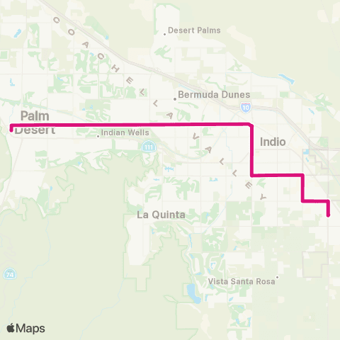 SunLine Route 6 map