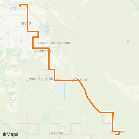 SunLine Route 8 map